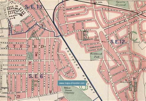 Map of Catford, London