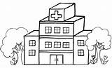 Hospital Cartoon Coloring Page  cartoon coloring sketch template