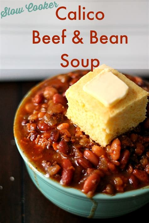 Slow Cooker Calico Beef & Bean Soup