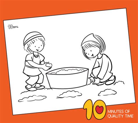 Manna from Heaven Coloring Page – 10 Minutes of Quality Time