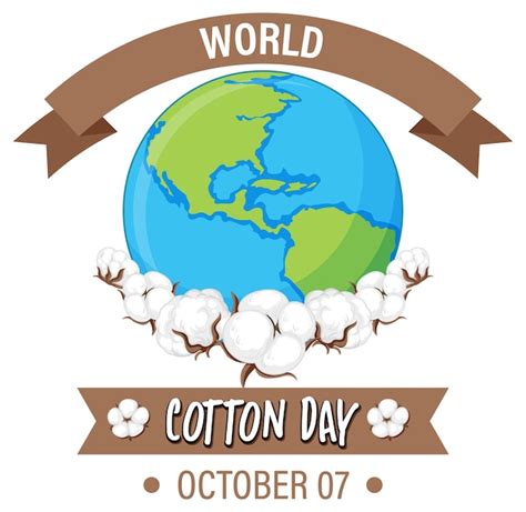 Free Vector | World Cotton Day October 7 Banner Design