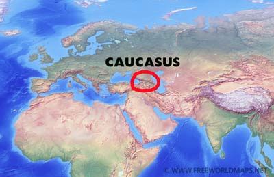 Caucasus Mountains Map