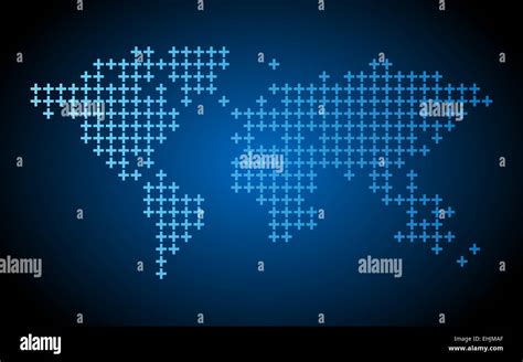 Dotted world map Stock Photo - Alamy