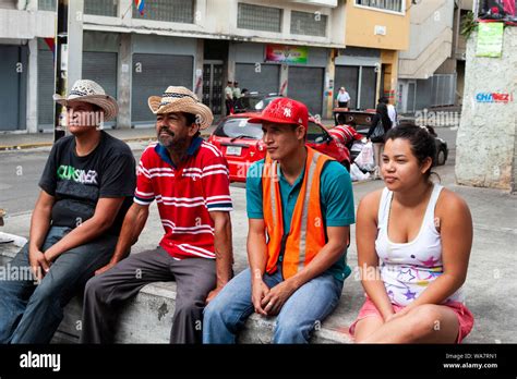 Caracas, Venezuela. People in downtown of Caracas, in time of ...