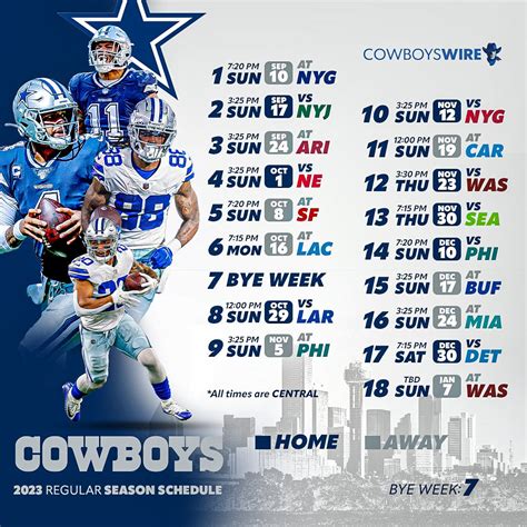 TheCowboysWire on Twitter: "Cowboys 2023 schedules for you to download."