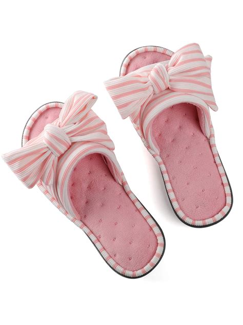 ULTRAIDEAS - Women's Memory Foam Open Toe Slide Slippers with Adjustable Strap and Cozy Terry ...