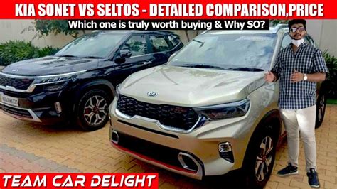 Kia Sonet vs Kia Seltos 2021 - Comparison - Which one is best ...