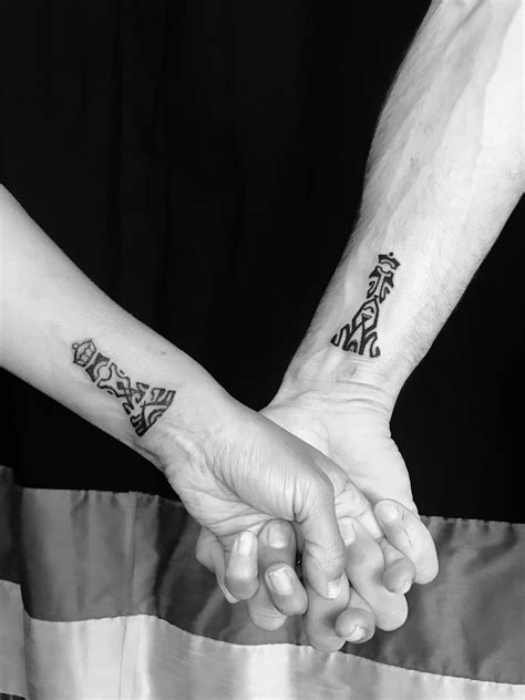 King And Queen Chess Piece Matching Tattoos