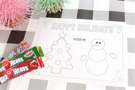 A Holiday Printable Placemat Ready for Your Kids to Decorate - Project Nursery