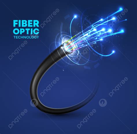 Fiber Optic Cable Vector Hd Images, Fiber Optic Cable Technology Vector ...