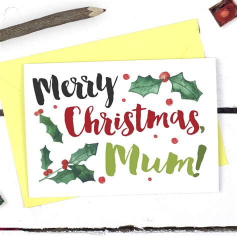 merry christmas mum, christmas card by alexia claire | notonthehighstreet.com