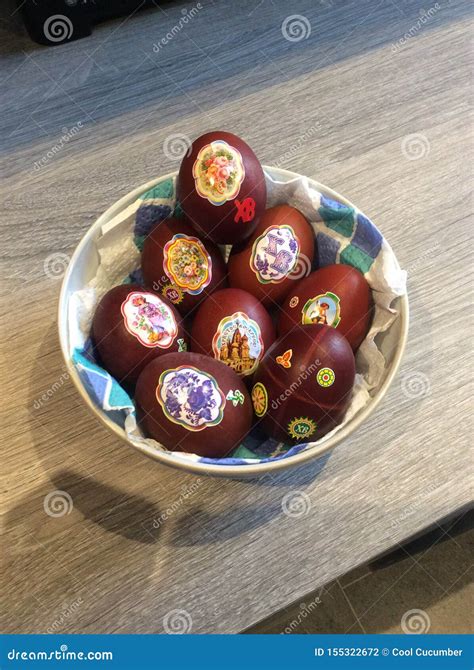 Zoomed-in View of Orthodox Easter Eggs Stock Photo - Image of decorated ...