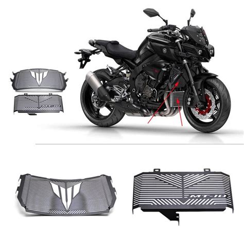 Motorcycle Accessories Black Radiator Guard Protector Grille Grill Cover For YAMAHA MT10 MT 10 ...