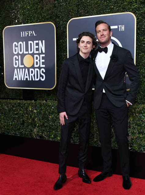 Timothee Chalamet and Armie Hammer at 2018 Golden Globes