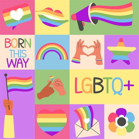 Seamless geometric pattern Lgbt elements pride 46621821 Vector Art at ...