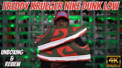 FIRST LOOK: MYSTIC RED CARGO KHAKI NIKE DUNK LOW UNBOXING | FREDDY KRUEGER DUNKS | DV0833-600 ...