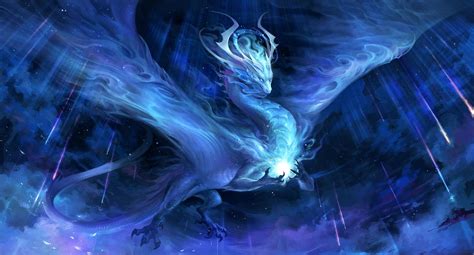 "Meteor dragon - Cosmos" by Sandara, | Mythical creatures art, Dragon pictures, Mythical creatures