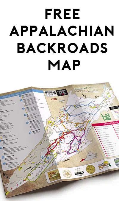 an open map with the words free appalachn backroads map on it