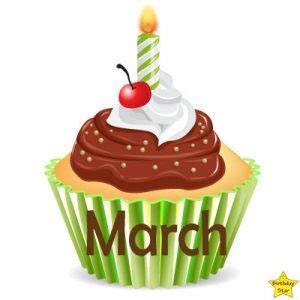 Birthday Cupcake Clipart March | Birthday Star