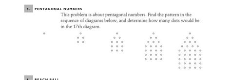 Solved 5. PENTAGONAL NUMBERS This problem is about | Chegg.com