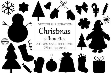 Christmas Silhouette. Christmas SVG Graphic by shishkovaiv · Creative ...