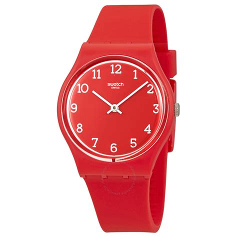 Swatch Sunetty Red Ladies Plastic Watch GR175 - Originals - Swatch ...