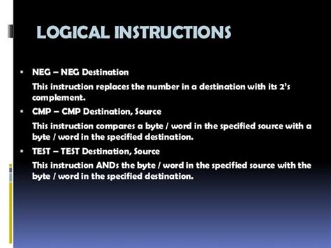 Instruction Set of 8086 Microprocessor