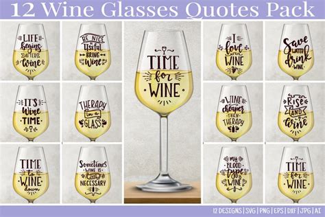 Wine Glasses Quotes SVG Bundle - Funny Wine Quotes (1406982)