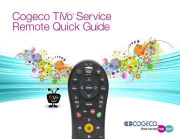 Cogeco Tivo Service Remote Quick Guide | Manualzz