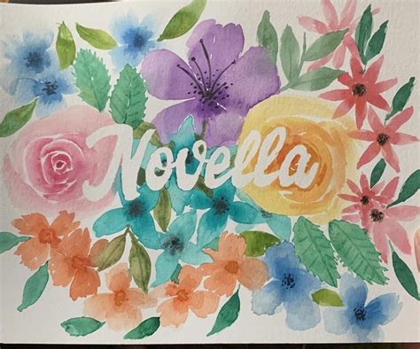 Custom Floral Watercolor Name Painting | Etsy | Name paintings, Floral watercolor, Baby room ...