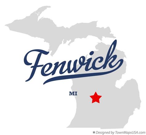 Map of Fenwick, MI, Michigan