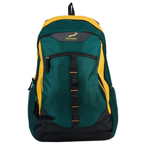 Springbok Sidestep Backpack Green/Gold | BUSINESS etc Solutions