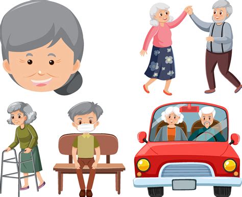 Collection of elderly people icons 13315286 Vector Art at Vecteezy