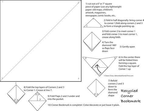 Free Printable Corner Bookmark Template