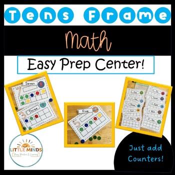 Tens Frame Math, counting activity, math center by LM Busy Binders and Learning