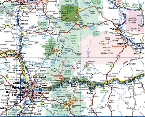 Map of I-84 interstate highway via Oregon, Idaho, Utah interchange exit ...