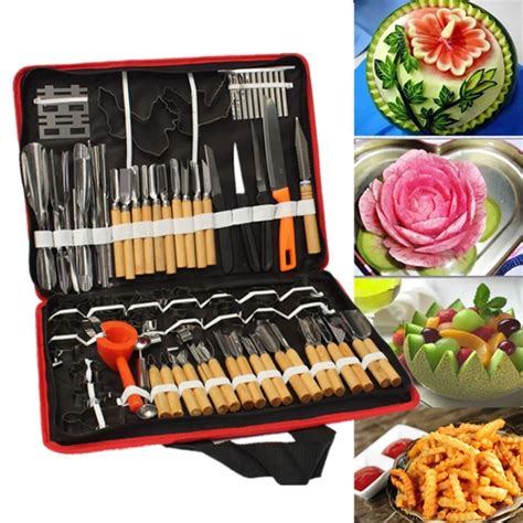 80x Professional Pumpkin Engraver Carving Tool Kit Set Carve Knife Kitchen Fruit-in Portable ...