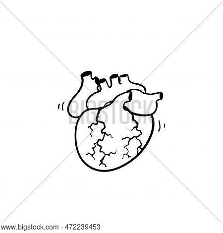 Doodle Human Heart. Vector & Photo (Free Trial) | Bigstock