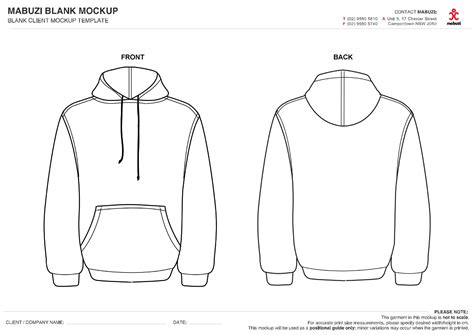 Hoodie Template Front And Back