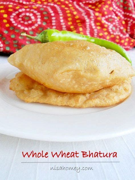 Quick Whole Wheat Bhatura---Deep fried Indian bread, a popular Punjabi dish...no fermenting ...