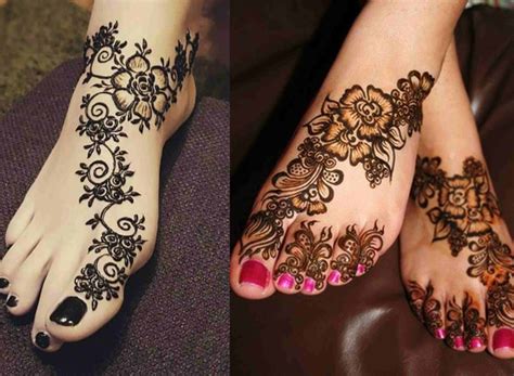 Simple Arabic Mehndi Design Foot