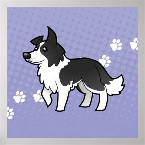 Cartoon Border Collie | Zazzle