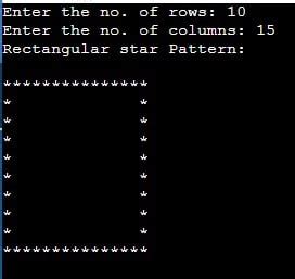 Java Program to print Hollow Rectangle or Square star patterns - Simple2Code