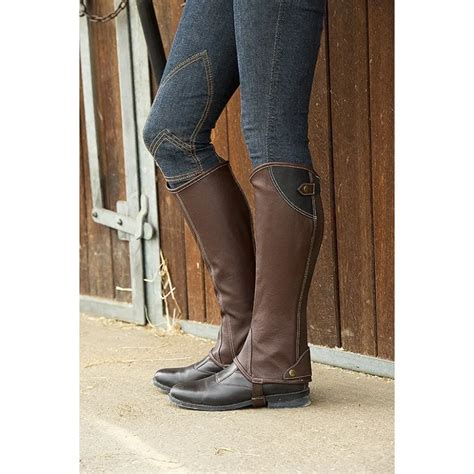 Horse Riding Half Chaps Amara With Zip,Button Closure Straps - Buy ...