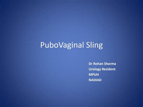 Pubovaginal sling | PPT