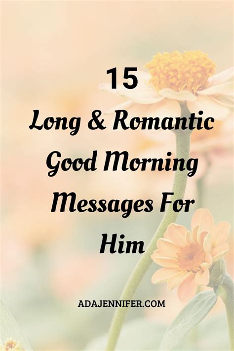 15 Long & Romantic Good Morning Messages For Him | Cute good morning texts, Morning message for ...