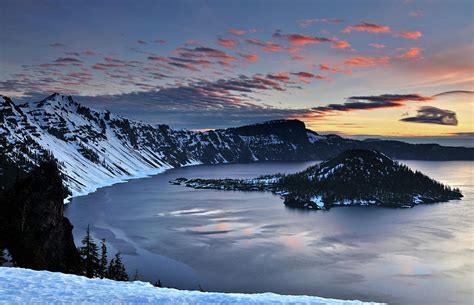 Crater Lake Sunrise In May Photograph by Sandra Kreuzinger