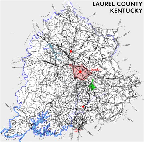 Laurel County, Kentucky - Kentucky Atlas and Gazetteer