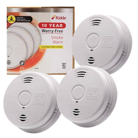 3 x Kidde FireX Ionisation Smoke Fire Alarm Detectors KF10 4870 with ...