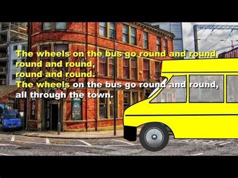 Wheels on the bus (instrumental - lyrics video for karaoke) | Wheels on the bus, Karaoke, Rhymes ...